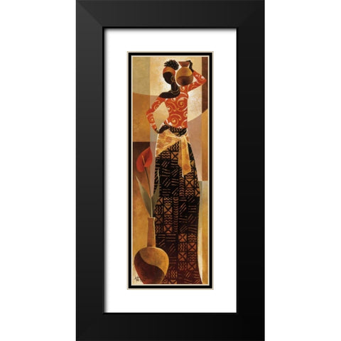 Bahiya Black Modern Wood Framed Art Print with Double Matting by Mallett, Keith