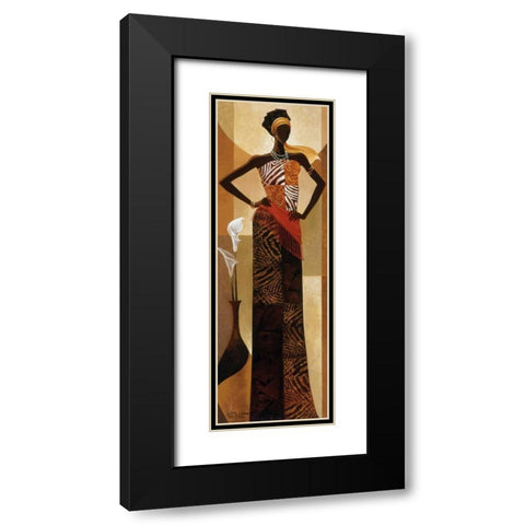 Amira Black Modern Wood Framed Art Print with Double Matting by Mallett, Keith