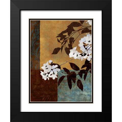 Spring Blossoms II Black Modern Wood Framed Art Print with Double Matting by Mallett, Keith