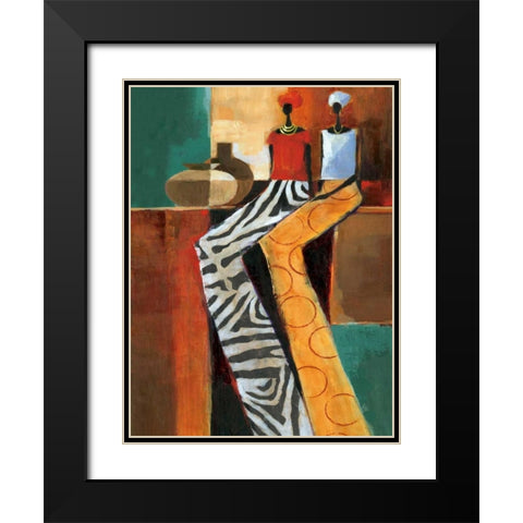 Harmony II Black Modern Wood Framed Art Print with Double Matting by Mallett, Keith