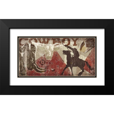 Saddle Up I Black Modern Wood Framed Art Print with Double Matting by Venter, Tandi