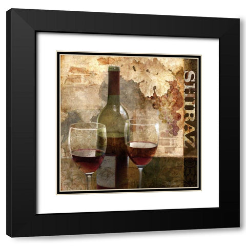Shiraz Black Modern Wood Framed Art Print with Double Matting by Mallett, Keith