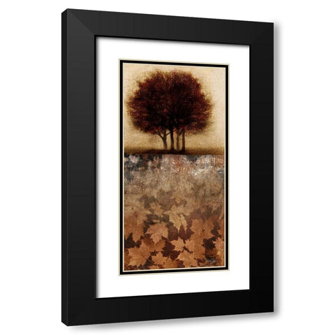 Minuet II Black Modern Wood Framed Art Print with Double Matting by Mallett, Keith