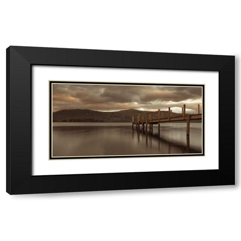 Peace of Mind Black Modern Wood Framed Art Print with Double Matting by Frank, Assaf