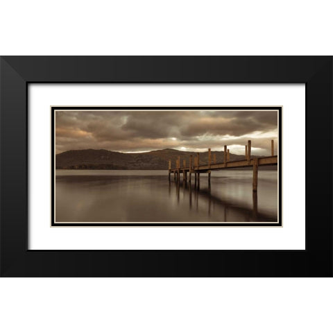 Peace of Mind Black Modern Wood Framed Art Print with Double Matting by Frank, Assaf