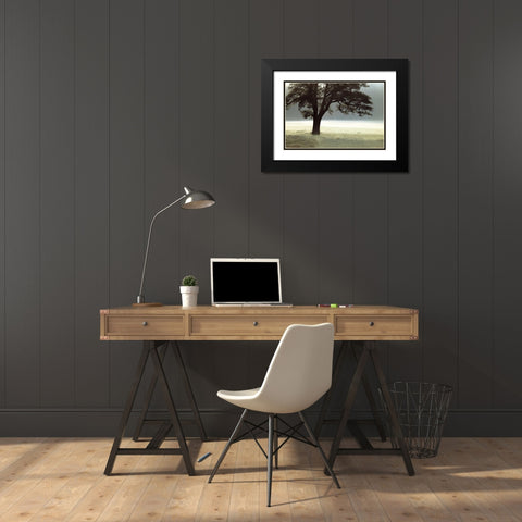 Enlighten Me Black Modern Wood Framed Art Print with Double Matting by Frank, Assaf