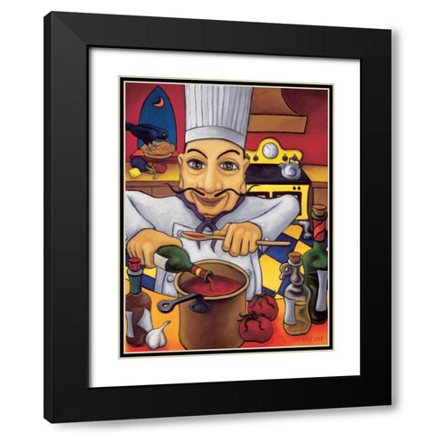Salvatore Black Modern Wood Framed Art Print with Double Matting by Rafuse, Will