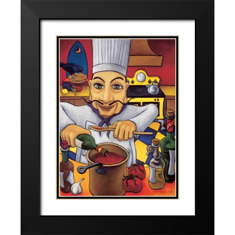 Salvatore Black Modern Wood Framed Art Print with Double Matting by Rafuse, Will