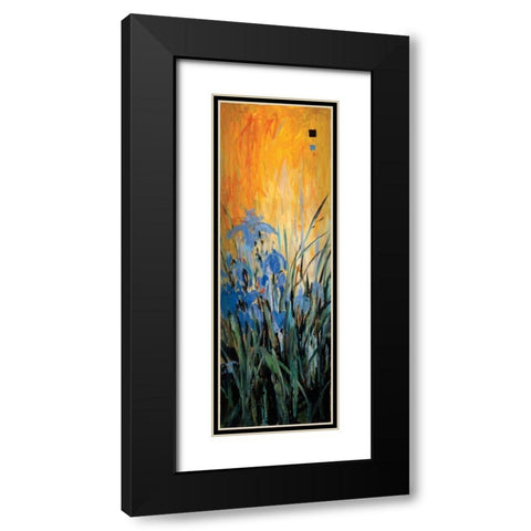 Golden Winged Garden II Black Modern Wood Framed Art Print with Double Matting by Li-Leger, Don
