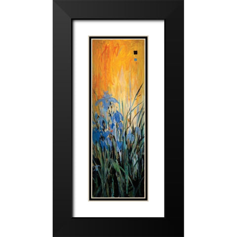 Golden Winged Garden II Black Modern Wood Framed Art Print with Double Matting by Li-Leger, Don