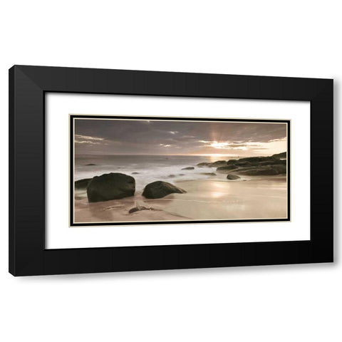 Midnight Sunset Black Modern Wood Framed Art Print with Double Matting by Frank, Assaf