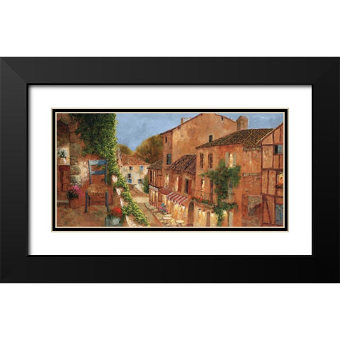 My Balcony Black Modern Wood Framed Art Print with Double Matting by Archambault, Gilles
