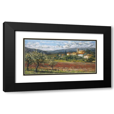 Hillside Olives Black Modern Wood Framed Art Print with Double Matting by Surridge, Malcolm
