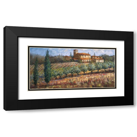 Tuscan Olives Black Modern Wood Framed Art Print with Double Matting by Surridge, Malcolm