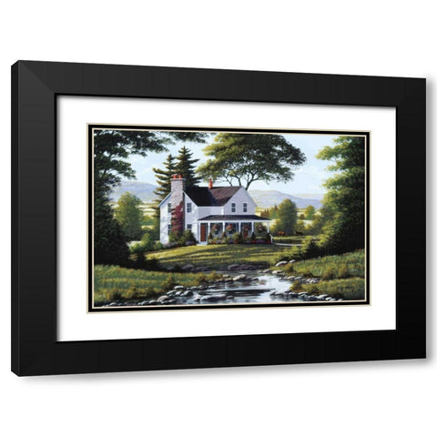 Serenity Black Modern Wood Framed Art Print with Double Matting by Saunders, Bill