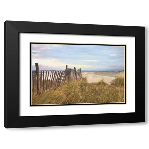 West Wittering Beach Black Modern Wood Framed Art Print with Double Matting by Frank, Assaf