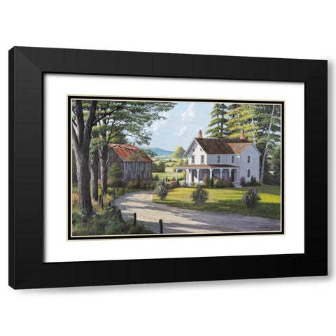 Old Friends Black Modern Wood Framed Art Print with Double Matting by Saunders, Bill
