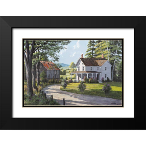Old Friends Black Modern Wood Framed Art Print with Double Matting by Saunders, Bill