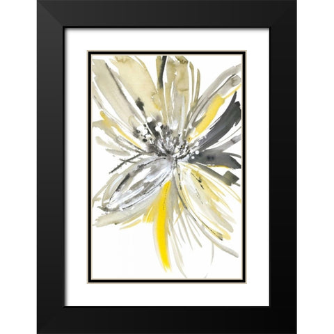 A Sunny Bloom Black Modern Wood Framed Art Print with Double Matting by Meyers, Rebecca