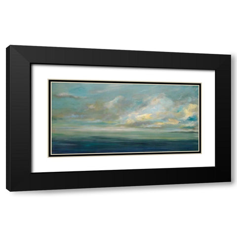 Shoreline Black Modern Wood Framed Art Print with Double Matting by Parker, Karen Lorena