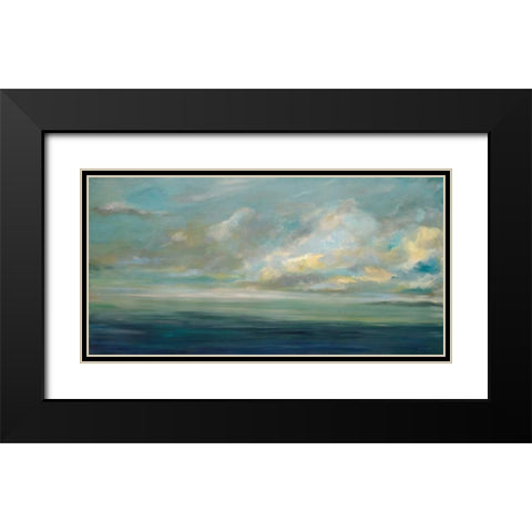 Shoreline Black Modern Wood Framed Art Print with Double Matting by Parker, Karen Lorena