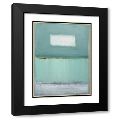 Azure Blue I Black Modern Wood Framed Art Print with Double Matting by Gold, Caroline