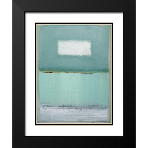 Azure Blue I Black Modern Wood Framed Art Print with Double Matting by Gold, Caroline