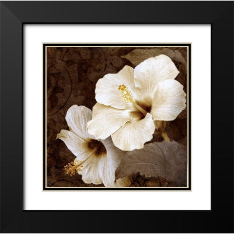 Verdant Blooms Black Modern Wood Framed Art Print with Double Matting by Mallett, Keith