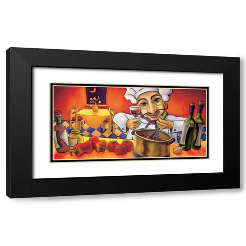 Maurice Black Modern Wood Framed Art Print with Double Matting by Rafuse, Will