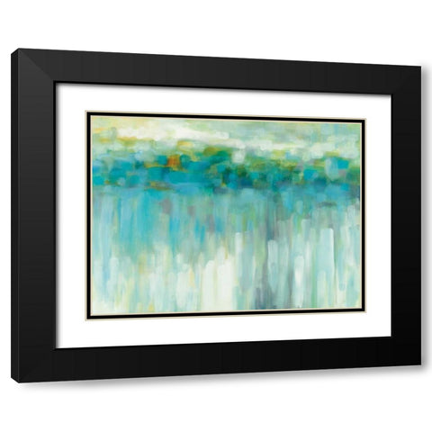Lights on the Beach Black Modern Wood Framed Art Print with Double Matting by Parker, Karen Lorena