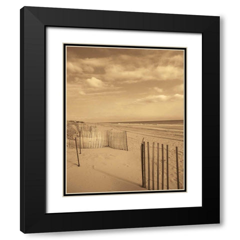 Beach Retreat Black Modern Wood Framed Art Print with Double Matting by Recent Developments, LLC