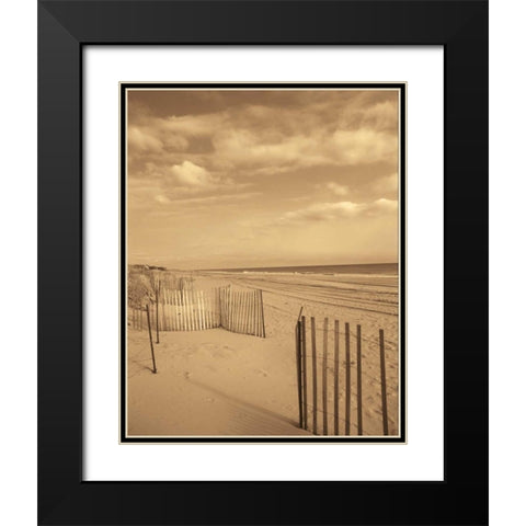 Beach Retreat Black Modern Wood Framed Art Print with Double Matting by Recent Developments, LLC