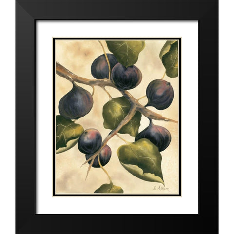 Italian Harvest - Figs Black Modern Wood Framed Art Print with Double Matting by Allison, Doris