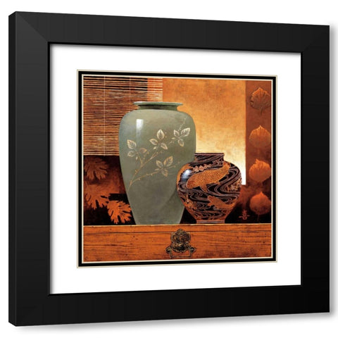 Dynasty II Black Modern Wood Framed Art Print with Double Matting by Mallett, Keith