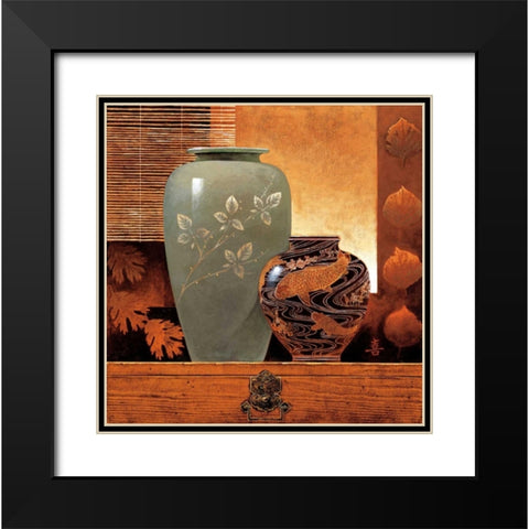 Dynasty II Black Modern Wood Framed Art Print with Double Matting by Mallett, Keith