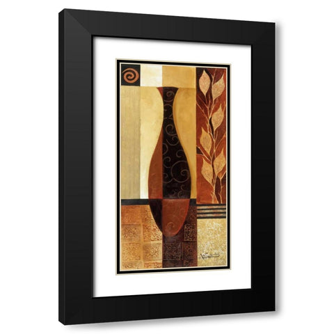 Intermezzo Black Modern Wood Framed Art Print with Double Matting by Mallett, Keith