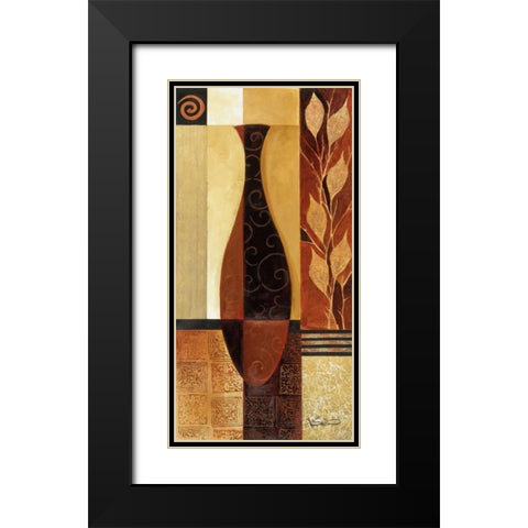 Intermezzo Black Modern Wood Framed Art Print with Double Matting by Mallett, Keith