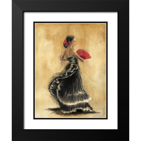 Flamenco Dancer II Black Modern Wood Framed Art Print with Double Matting by Gold, Caroline