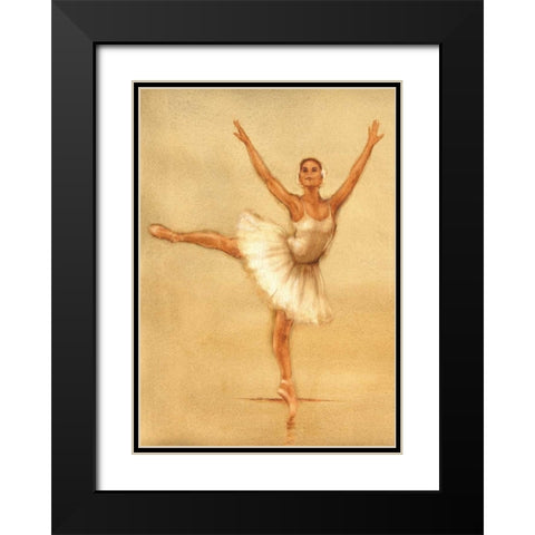 Ballerina II Black Modern Wood Framed Art Print with Double Matting by Gold, Caroline