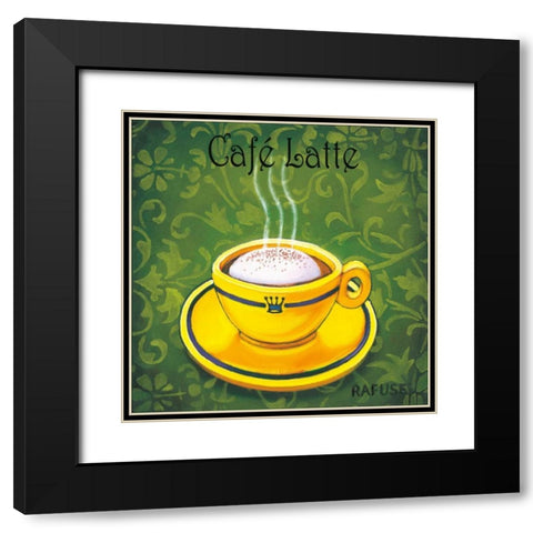Cafe Latte Black Modern Wood Framed Art Print with Double Matting by Rafuse, Will