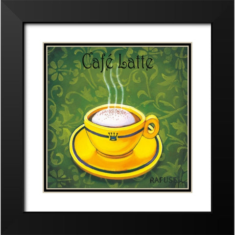 Cafe Latte Black Modern Wood Framed Art Print with Double Matting by Rafuse, Will