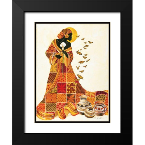 Souls Flight Black Modern Wood Framed Art Print with Double Matting by Mallett, Keith