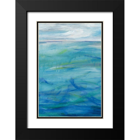 Deep Blue I Black Modern Wood Framed Art Print with Double Matting by Eider, Georgia
