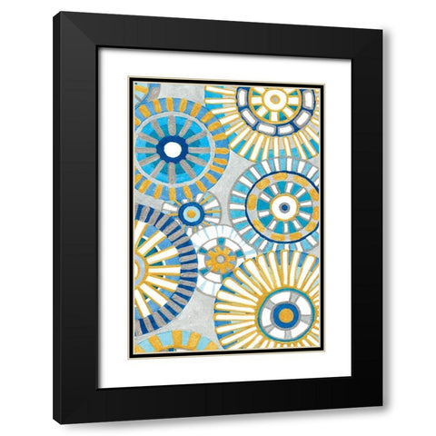 Circle Delight B Black Modern Wood Framed Art Print with Double Matting by Banks, Debbie