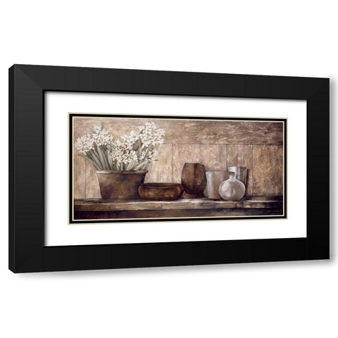 Hyacinth on a Sideboard Black Modern Wood Framed Art Print with Double Matting by Thompson, Linda