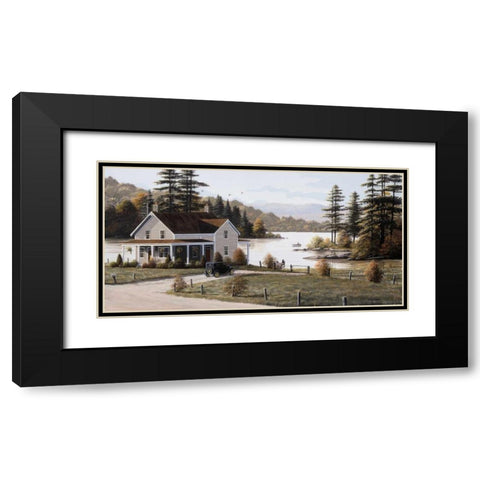 Out on the Lake Black Modern Wood Framed Art Print with Double Matting by Saunders, Bill