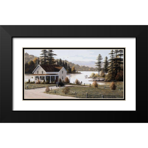 Out on the Lake Black Modern Wood Framed Art Print with Double Matting by Saunders, Bill