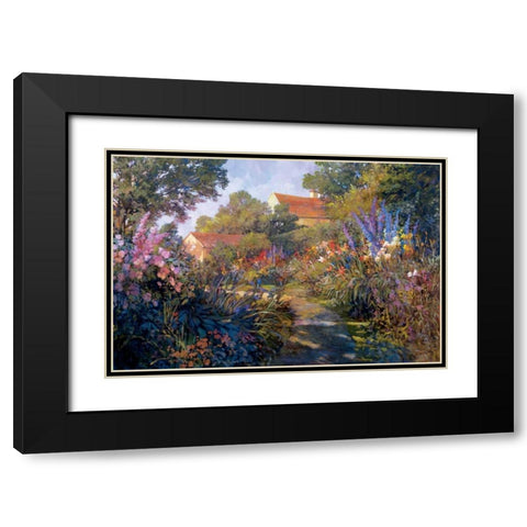 Annapolis Garden Black Modern Wood Framed Art Print with Double Matting by Craig, Philip