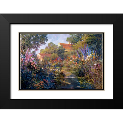 Annapolis Garden Black Modern Wood Framed Art Print with Double Matting by Craig, Philip