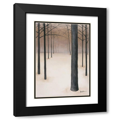 Stoic Black Modern Wood Framed Art Print with Double Matting by St. Germain, Patrick